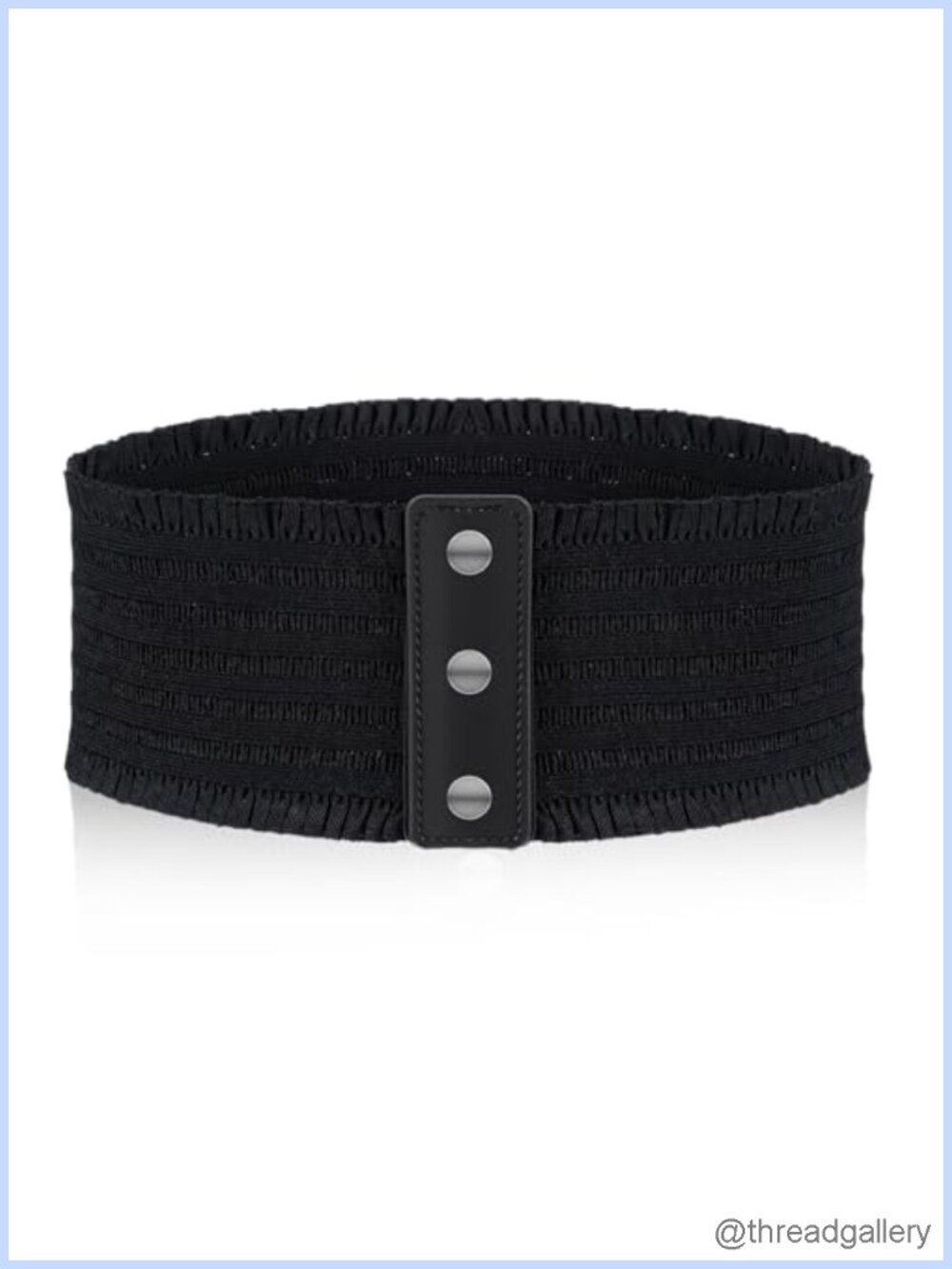 Women's Wide Elastic Stretchy Corset Belt Snap-Button Lace Waistband for Dresses